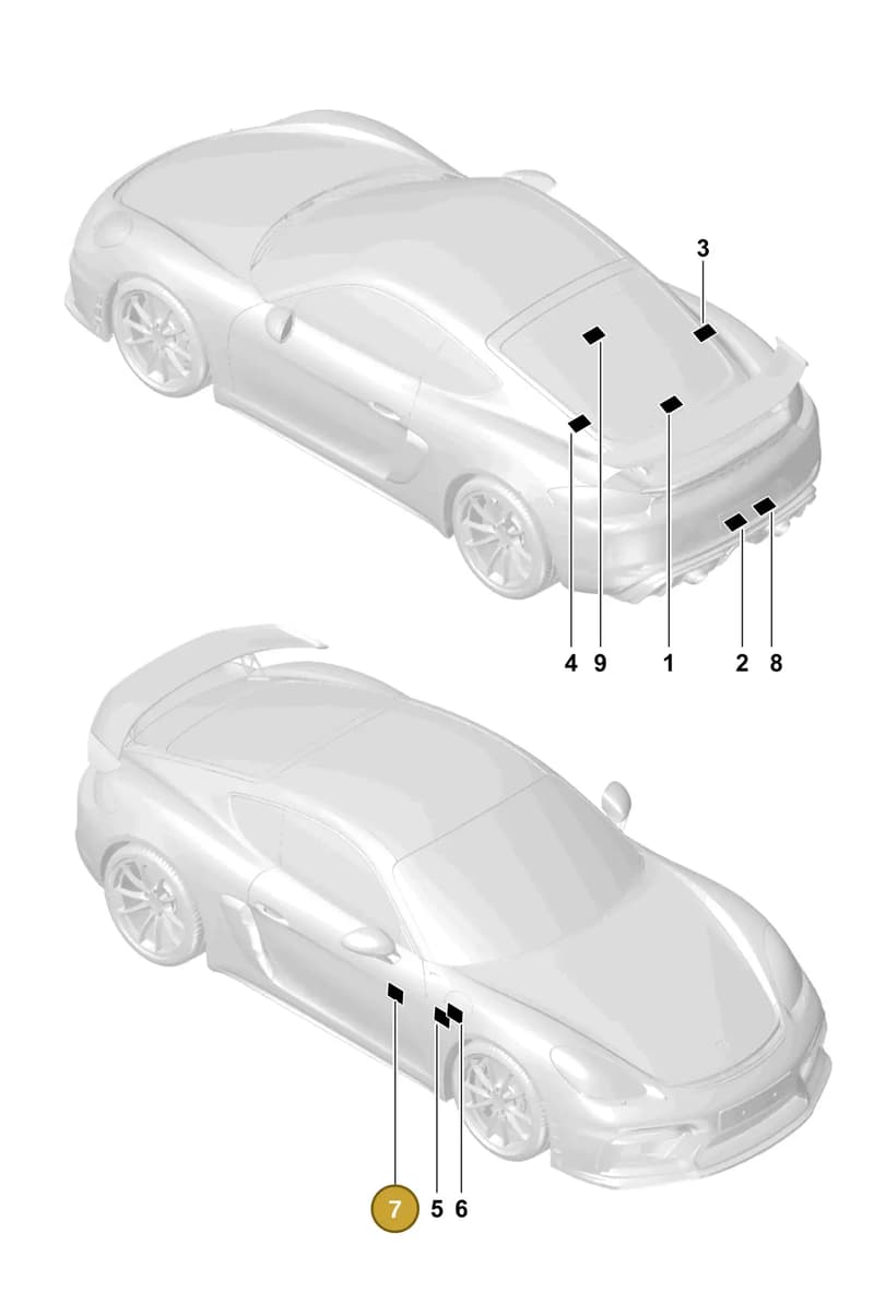 97070152300 — Porsche Cayman (2019-2022) diagram p55001050, position 7