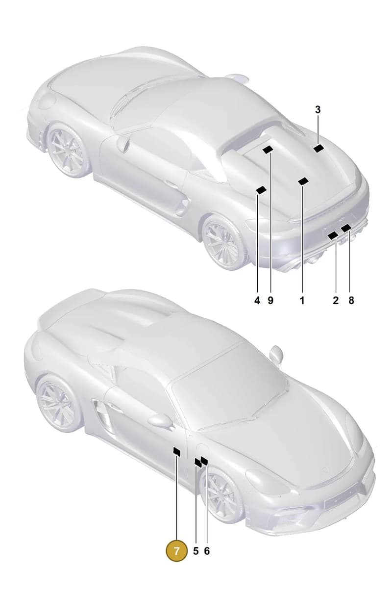 97070152300 — Porsche Boxster Spyder (2019-2020) diagram p54001050, position 7