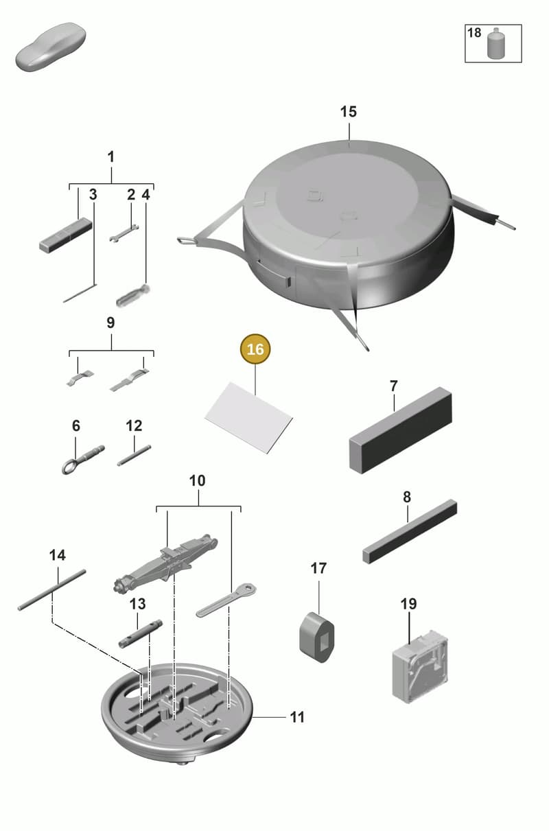 971010026J — Porsche Panamera (2020-2023) diagram p58001000, position 16