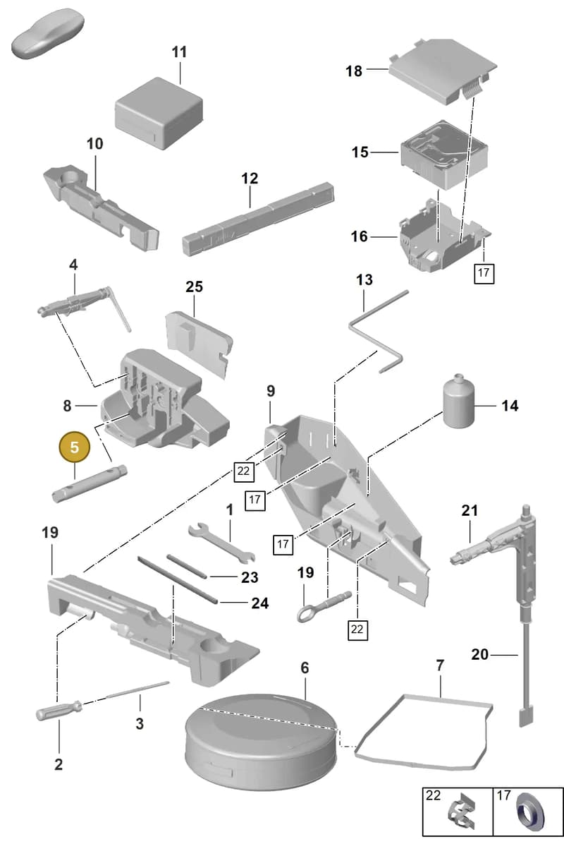971012219A — Porsche 911 (2024-2025) diagram p63001000, position 5