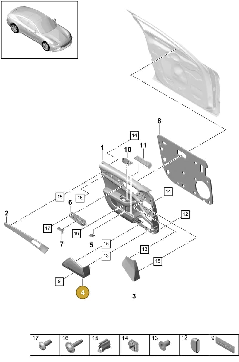 971035144DOS1 — Porsche Panamera (2016-2020) diagram p49808020, position 4