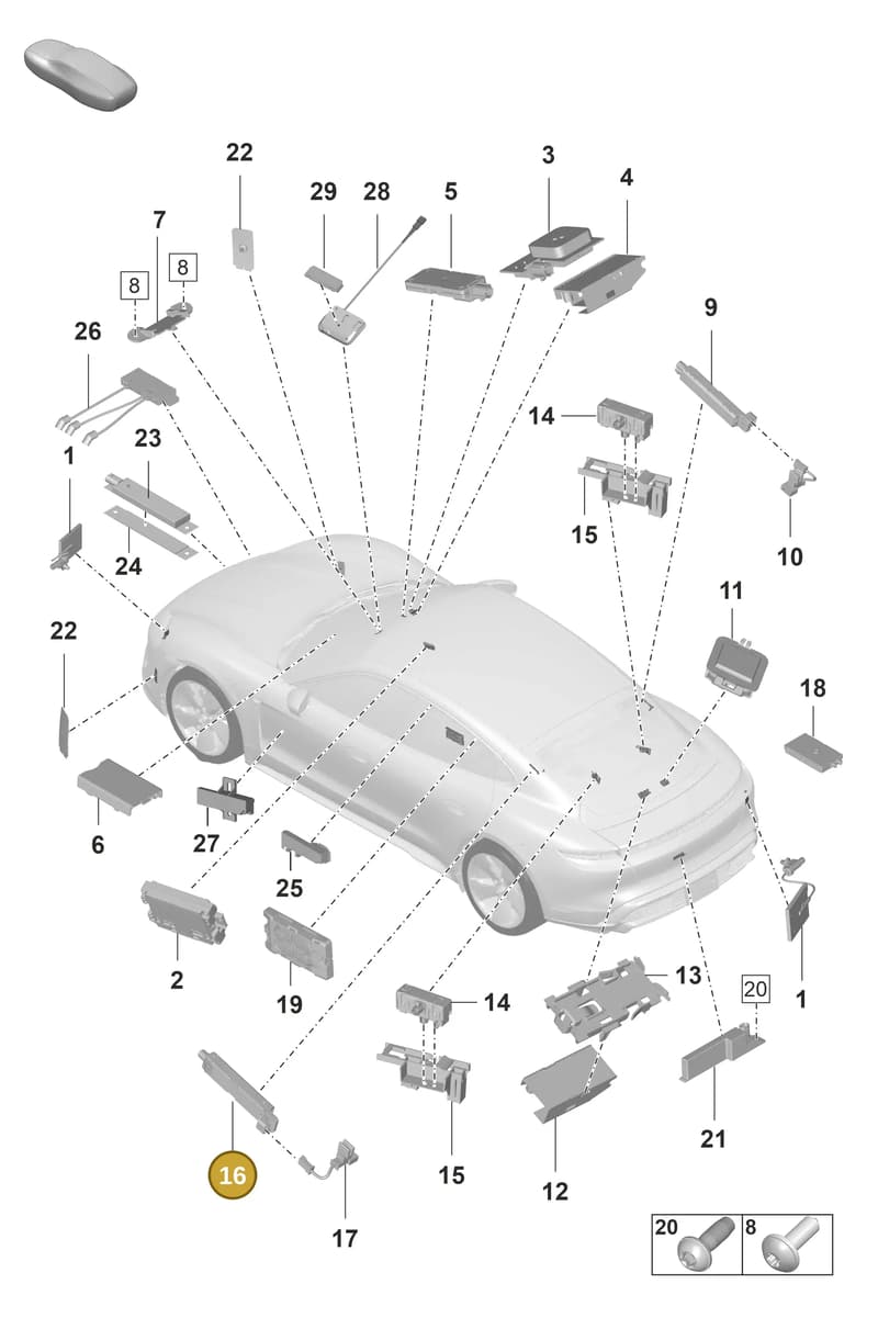 971035225B — Porsche Taycan Sport Turismo (2019-2024) diagram p56912000, position 16