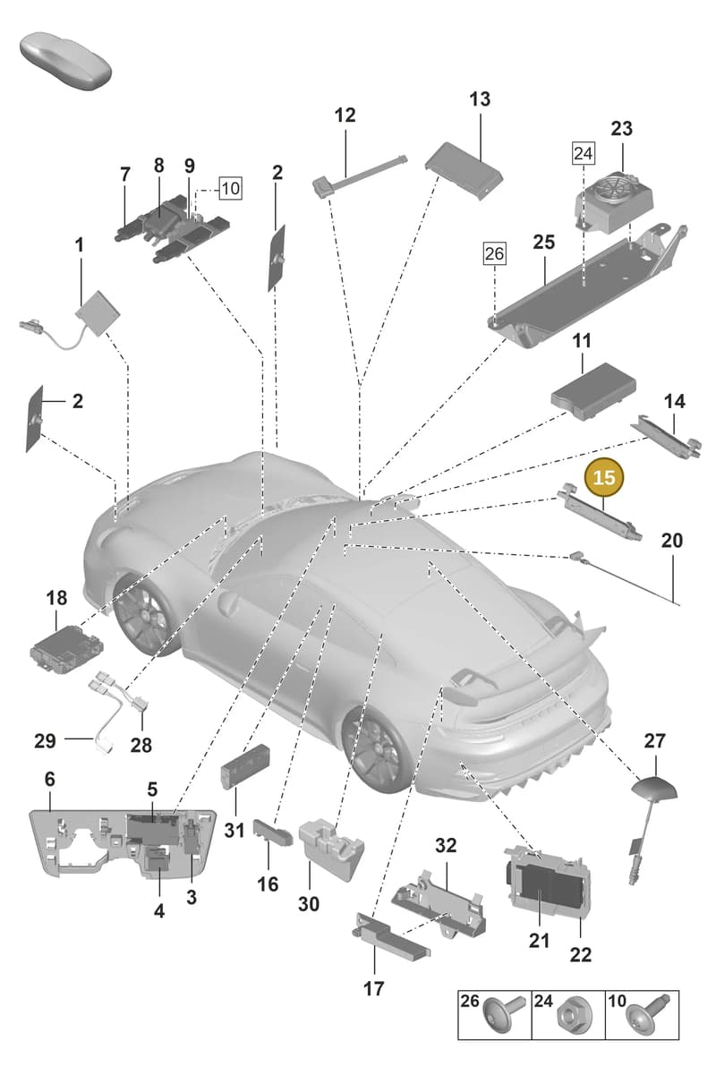 971035225B — Porsche 911 (2021-2022) diagram p59912000, position 15