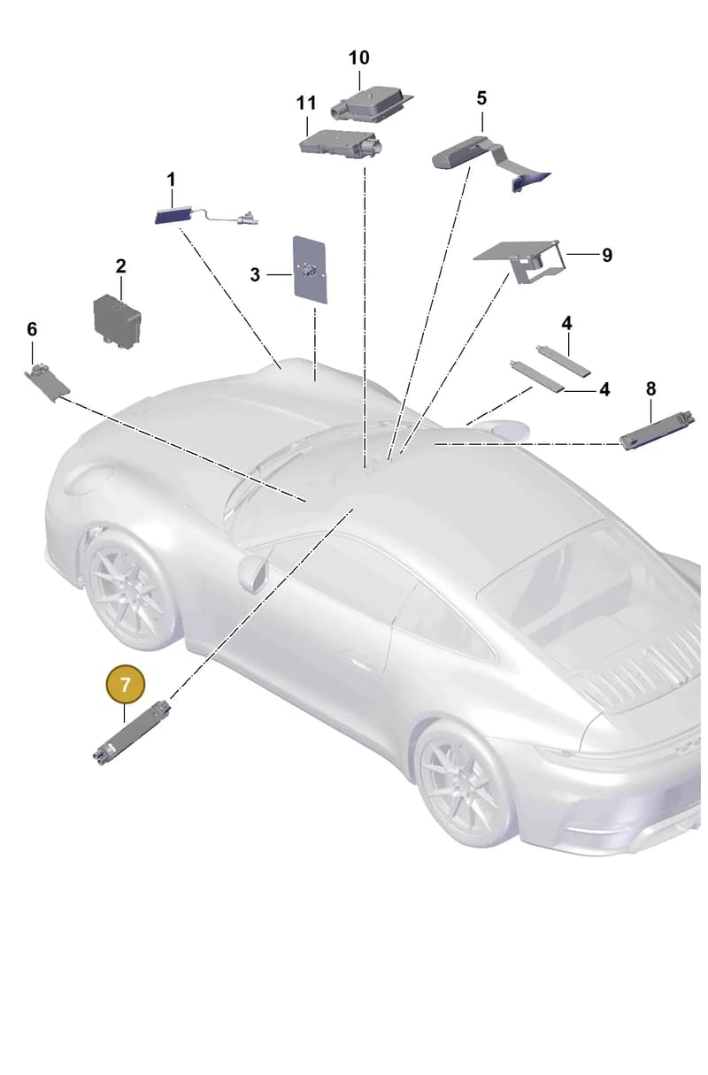 971035225C — Porsche 911 (2024-2025) diagram p63911200, position 7