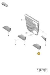 971035294COL8 Porsche Loudspeaker Trim (Chalk OL8)