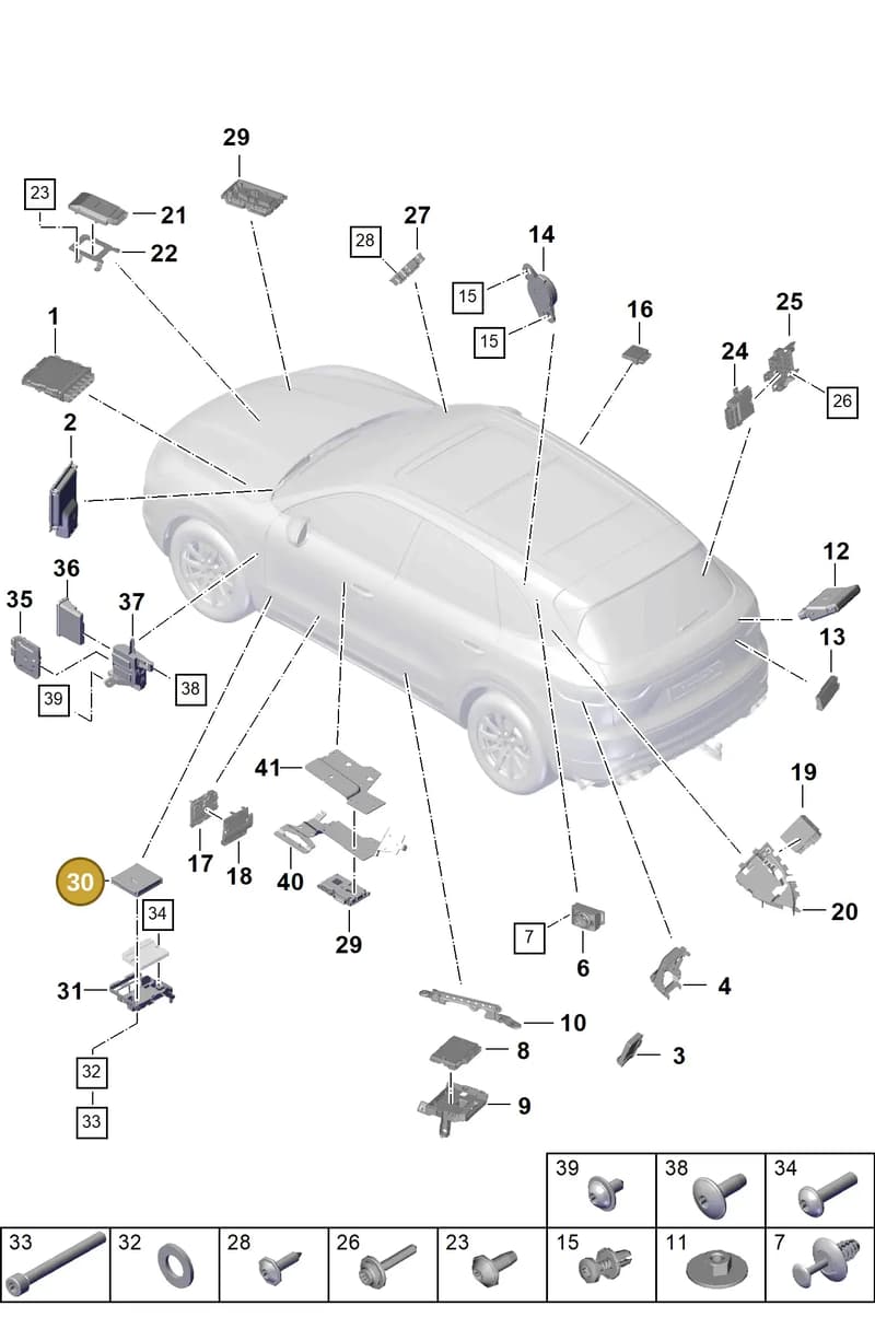 971035317 — Porsche Cayenne (2017-2023) diagram p51901003, position 30