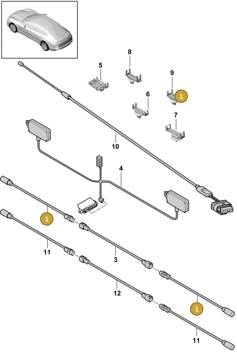 971035411A — Porsche Panamera (2020-2023) diagram p49911020, position 1+15