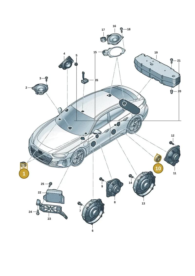 971035411C — Audi RS e-tron GT (2020-2025) diagram 4j1035350, position 1+10
