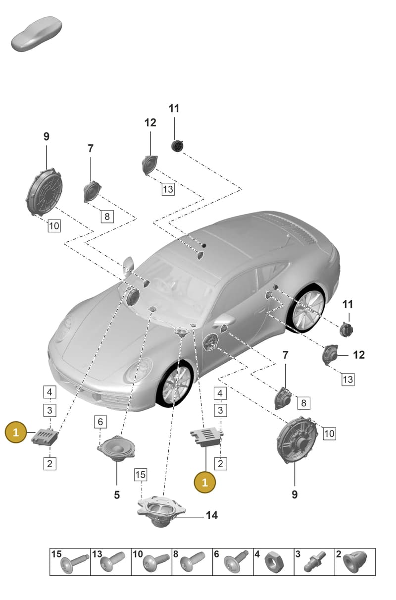 971035411C — Porsche 911 (2018-2024) diagram p53911050, position 1