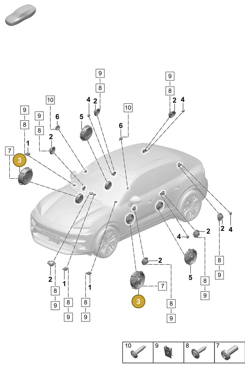 971035454F — Porsche Macan (2024-2024) diagram p61914200, position 3