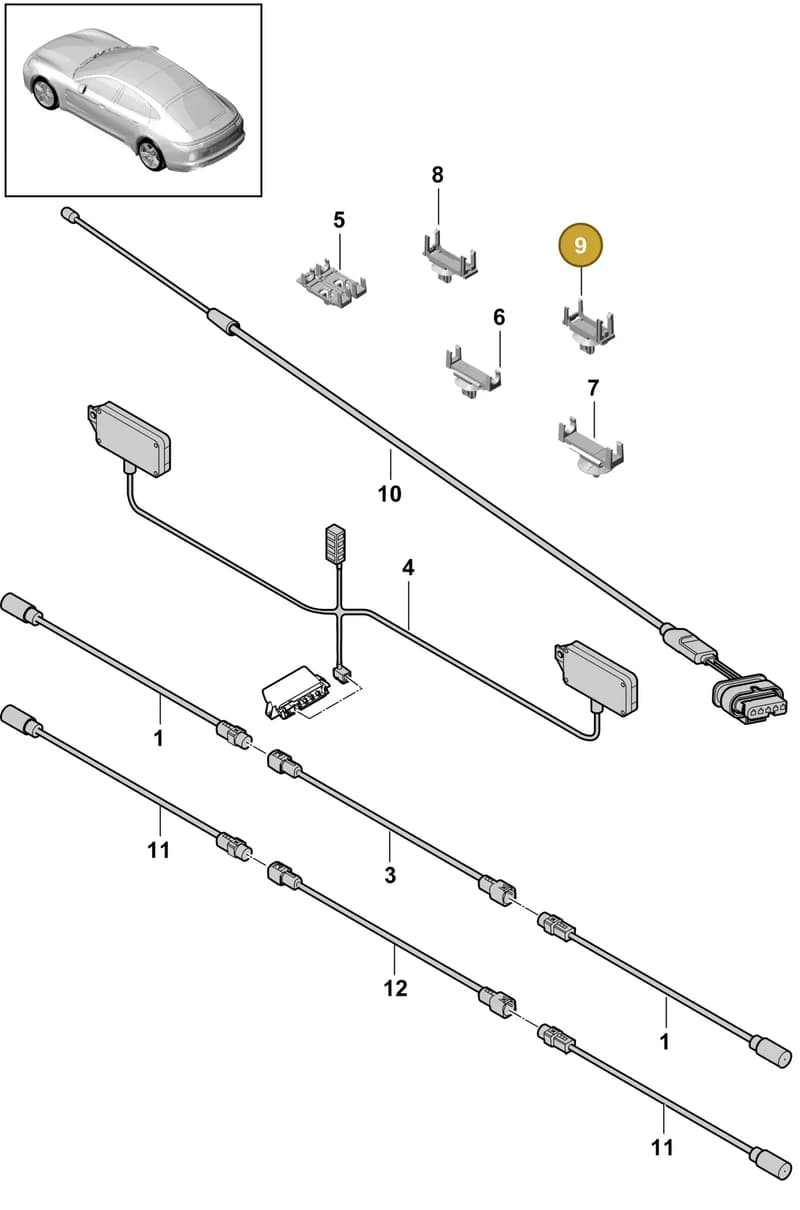 971035525 — Porsche Panamera (2016-2020) diagram p49911020, position 9
