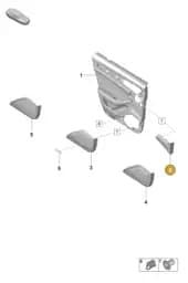 971035794AOL8 Porsche Loudspeaker Trim (Chalk OL8)