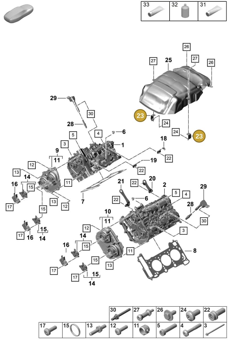 971119186A — Porsche Panamera (2023-2025) diagram p58103010, position 23