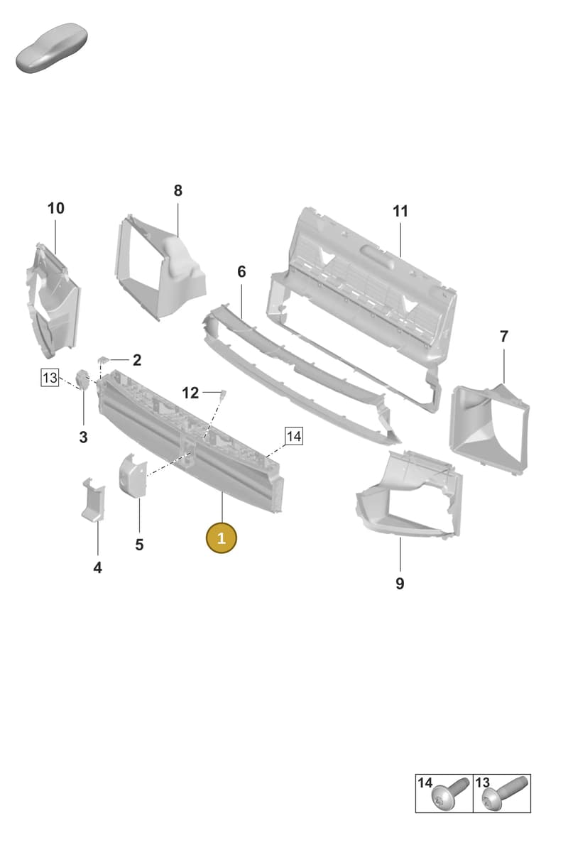 971121257BOK1 — Porsche Panamera (2020-2023) diagram p58802300, position 1