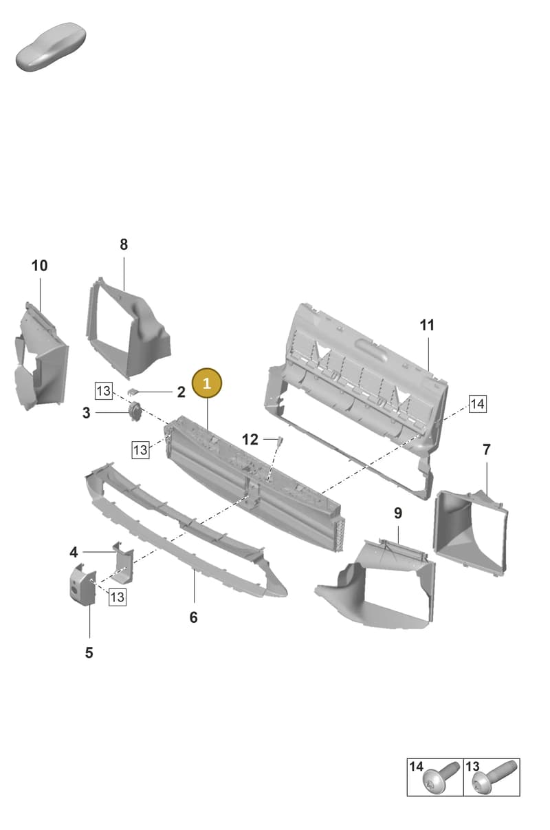 971121257BOK1 — Porsche Panamera (2020-2023) diagram p58802310, position 1
