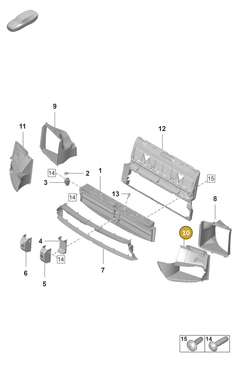 971121333F — Porsche Panamera (2020-2023) diagram p58802320, position 10