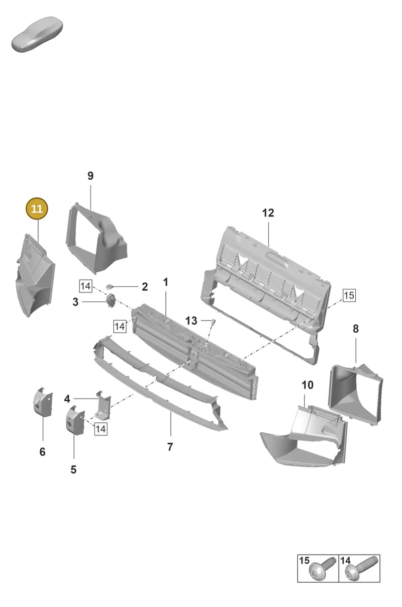 971121334F — Porsche Panamera (2020-2023) diagram p58802320, position 11