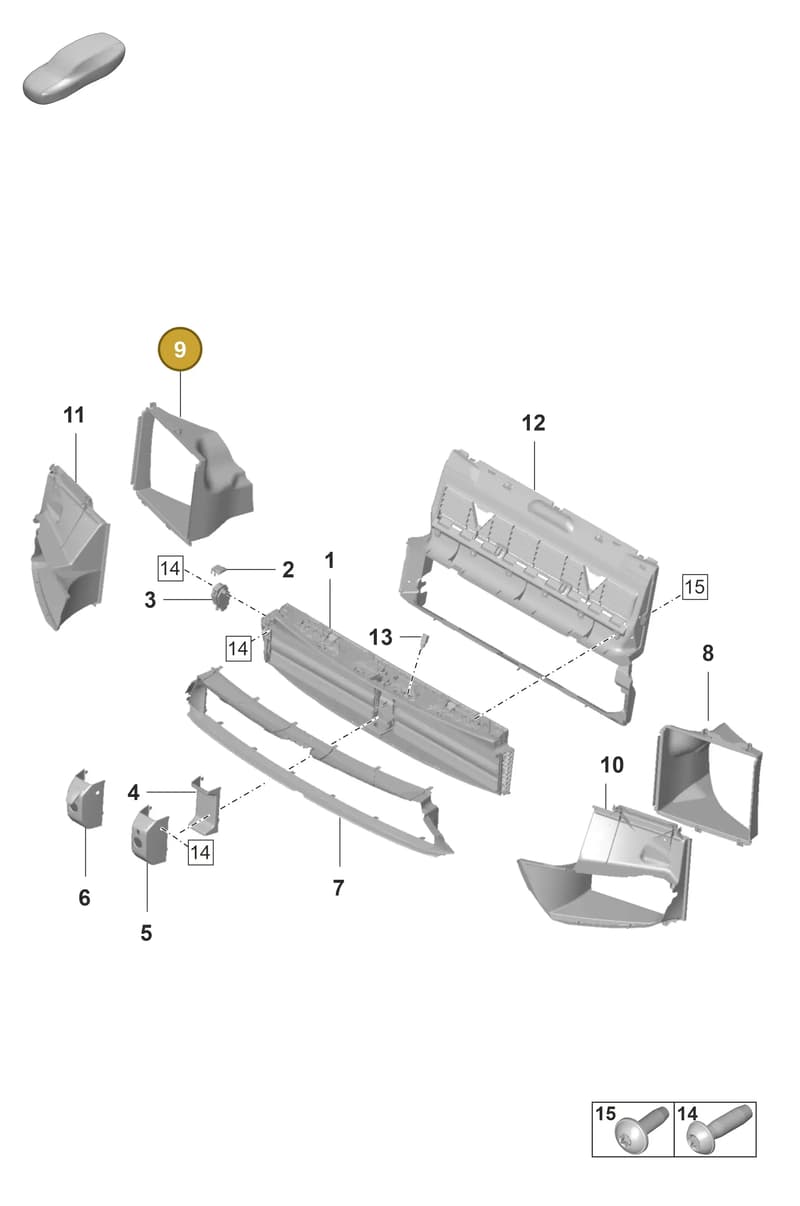 971121674E — Porsche Panamera (2020-2023) diagram p58802320, position 9