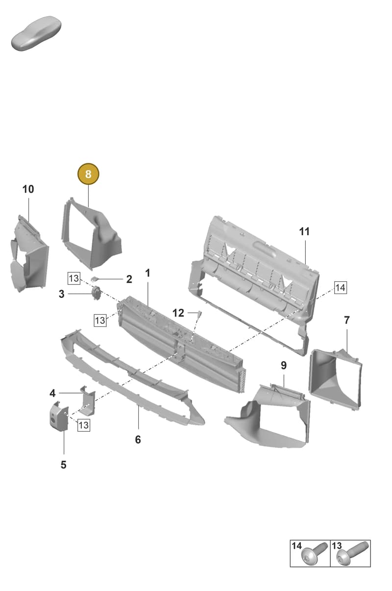 971121674E — Porsche Panamera (2020-2023) diagram p58802310, position 8