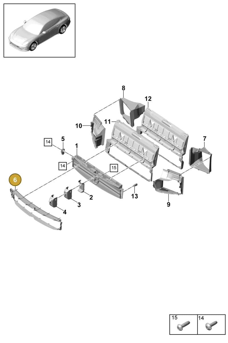 971121710F — Porsche Panamera (2016-2020) diagram p49802040, position 6