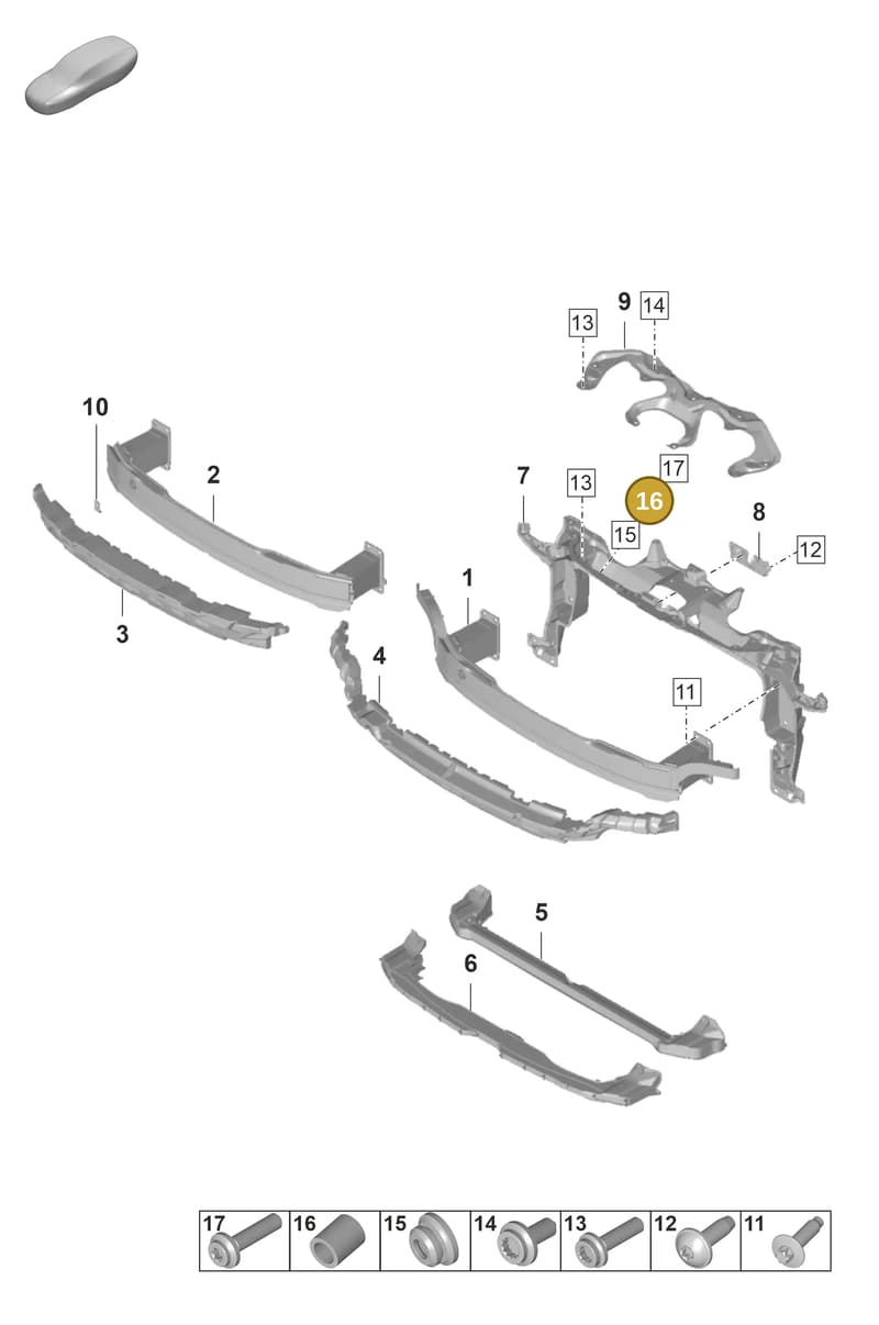 971129734 — Porsche Panamera (2020-2023) diagram p58802400, position 16