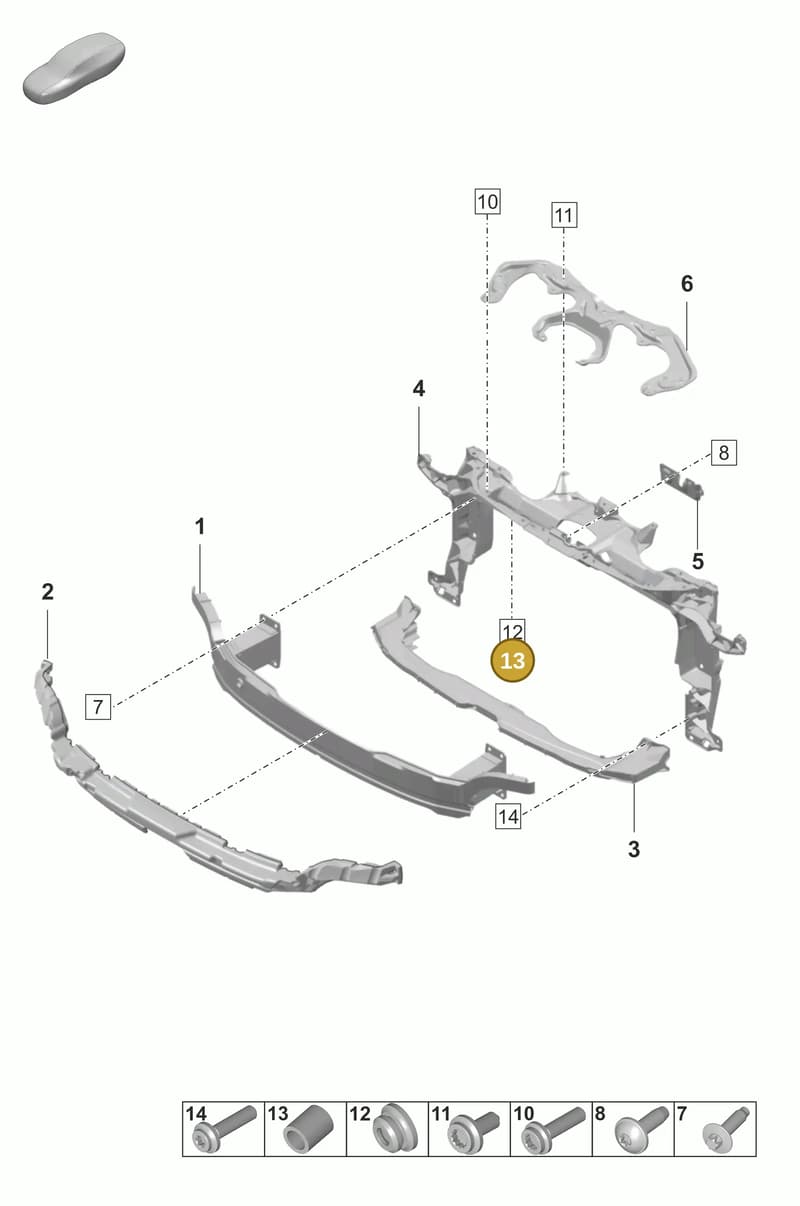 971129734 — Porsche Panamera (2020-2023) diagram p58802410, position 13