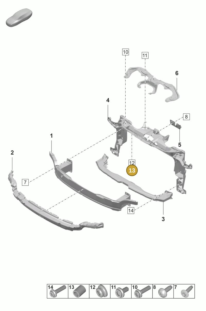 971129734 — Porsche Panamera (2020-2023) diagram p58802420, position 13