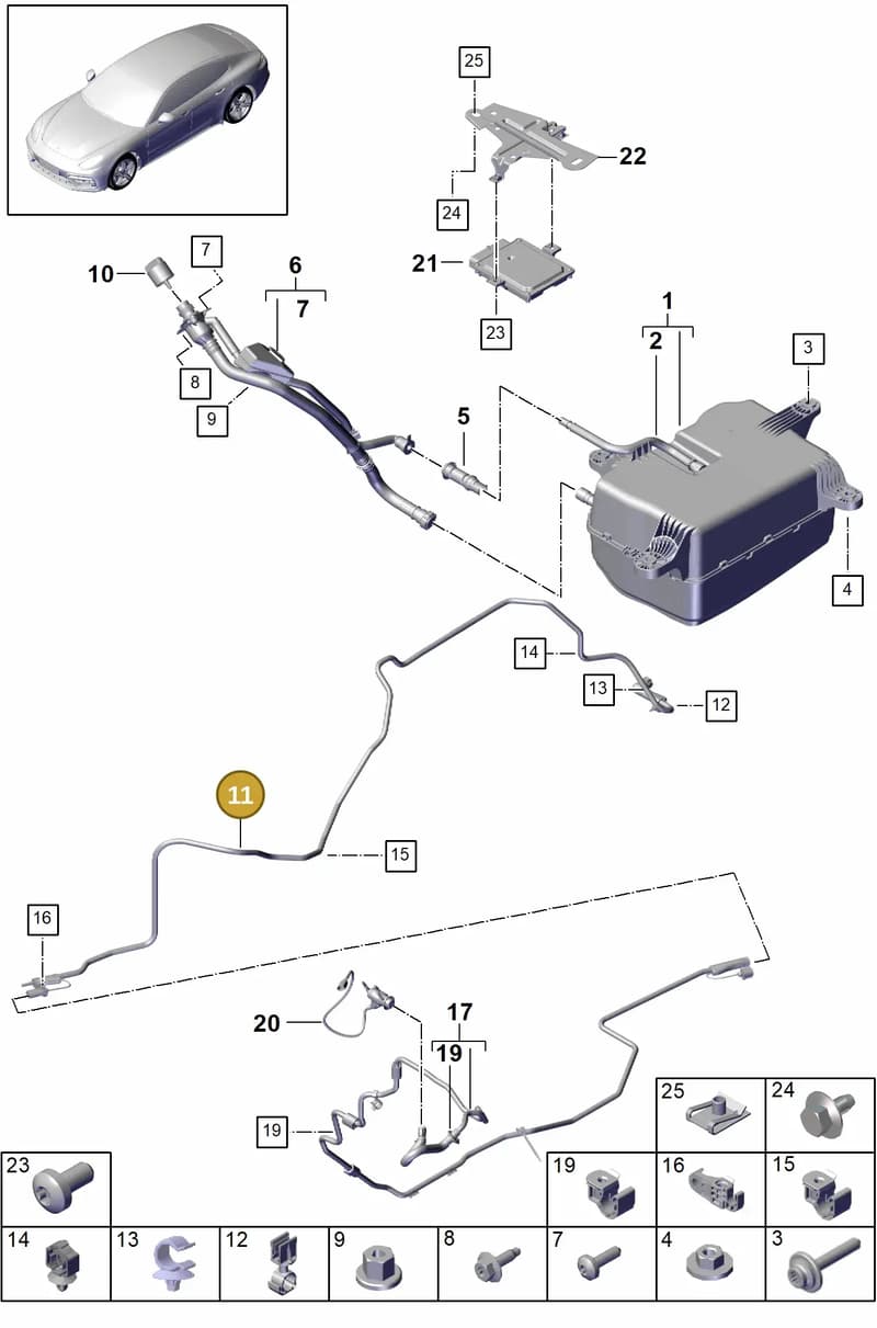 971131960A — Porsche Panamera (2016-2020) diagram p49201060, position 11