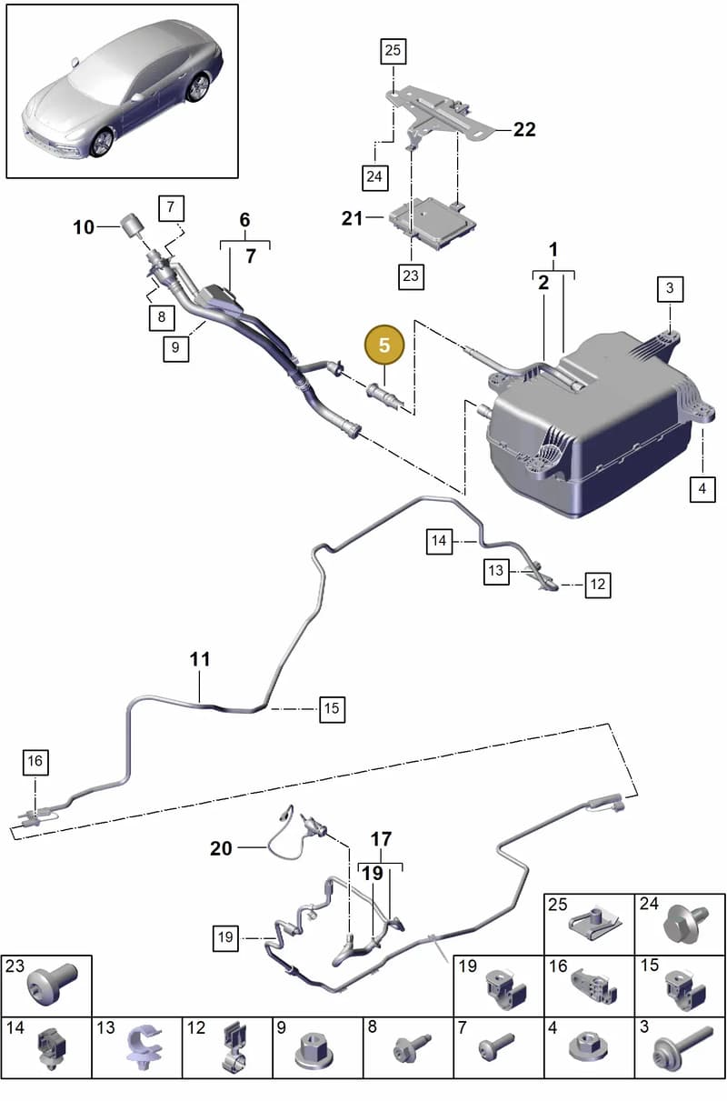 971131962A — Porsche Panamera (2016-2020) diagram p49201060, position 5