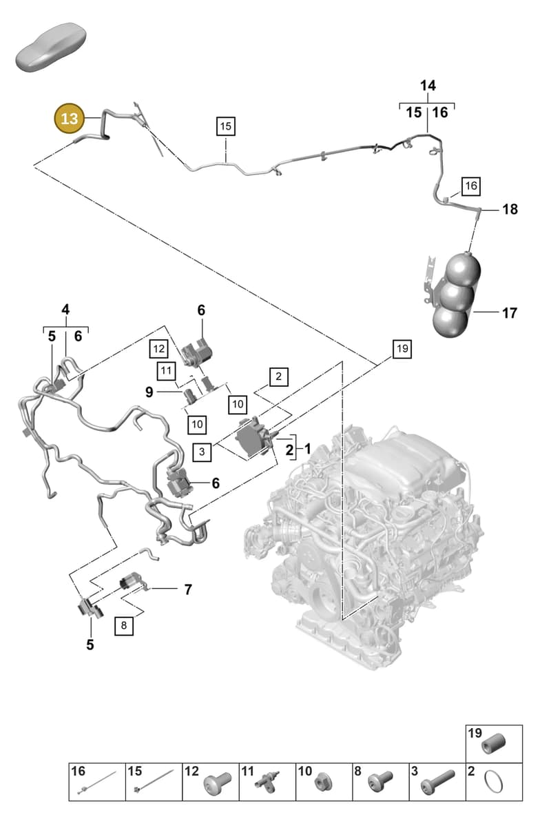 971145739A — Porsche Panamera (2020-2023) diagram p58108010, position 13