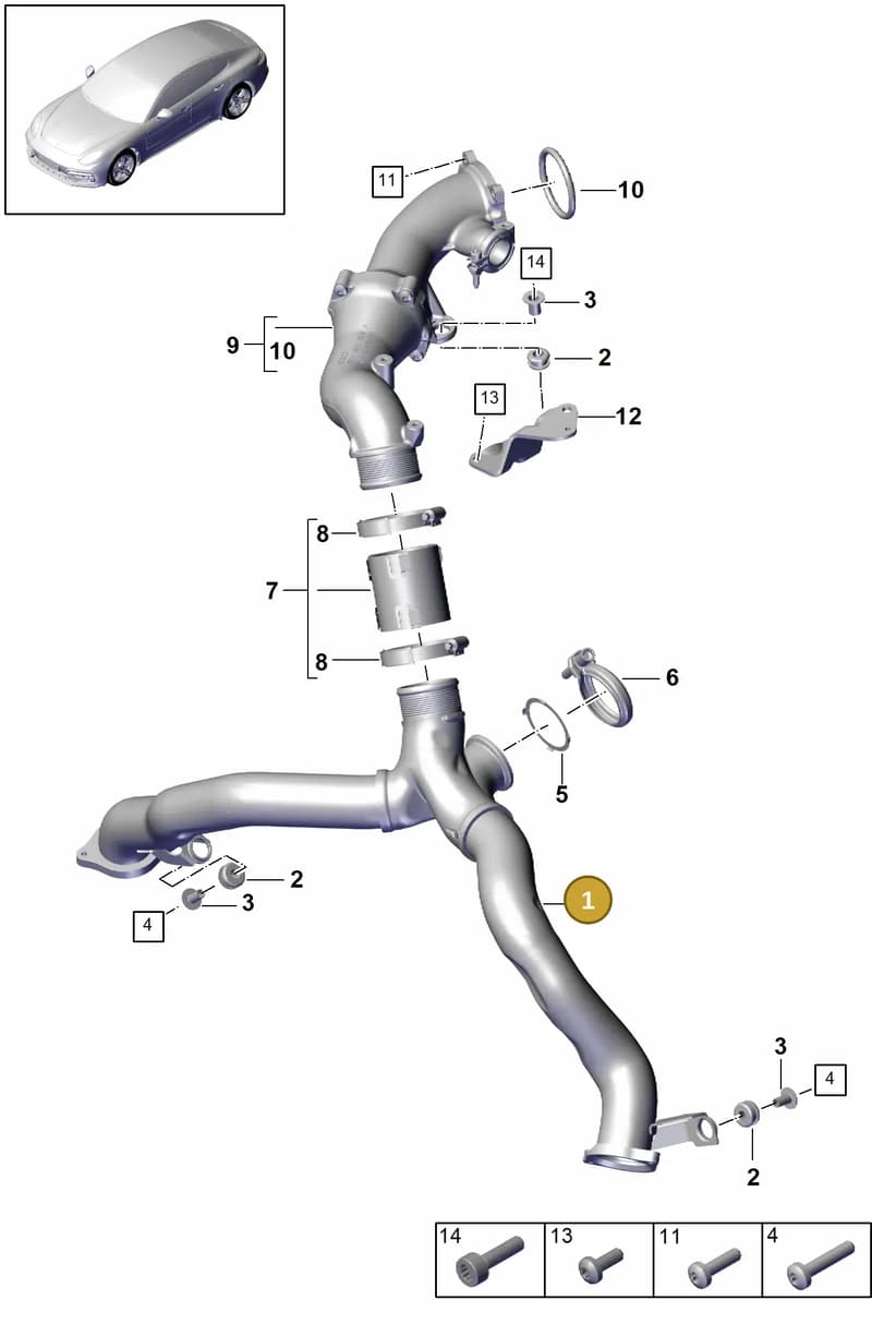 971145805F — Porsche Panamera (2016-2020) diagram p49107070, position 1
