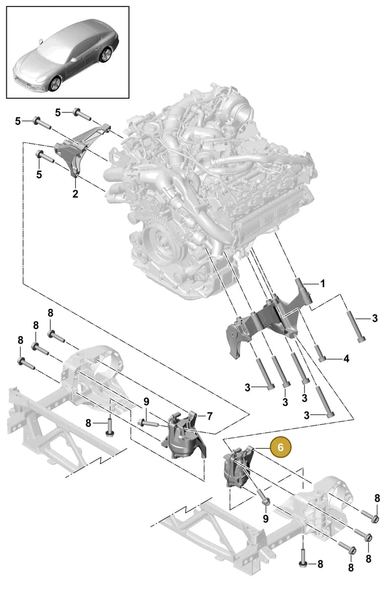 971199383F — Porsche Panamera (2016-2020) diagram p49109030, position 6