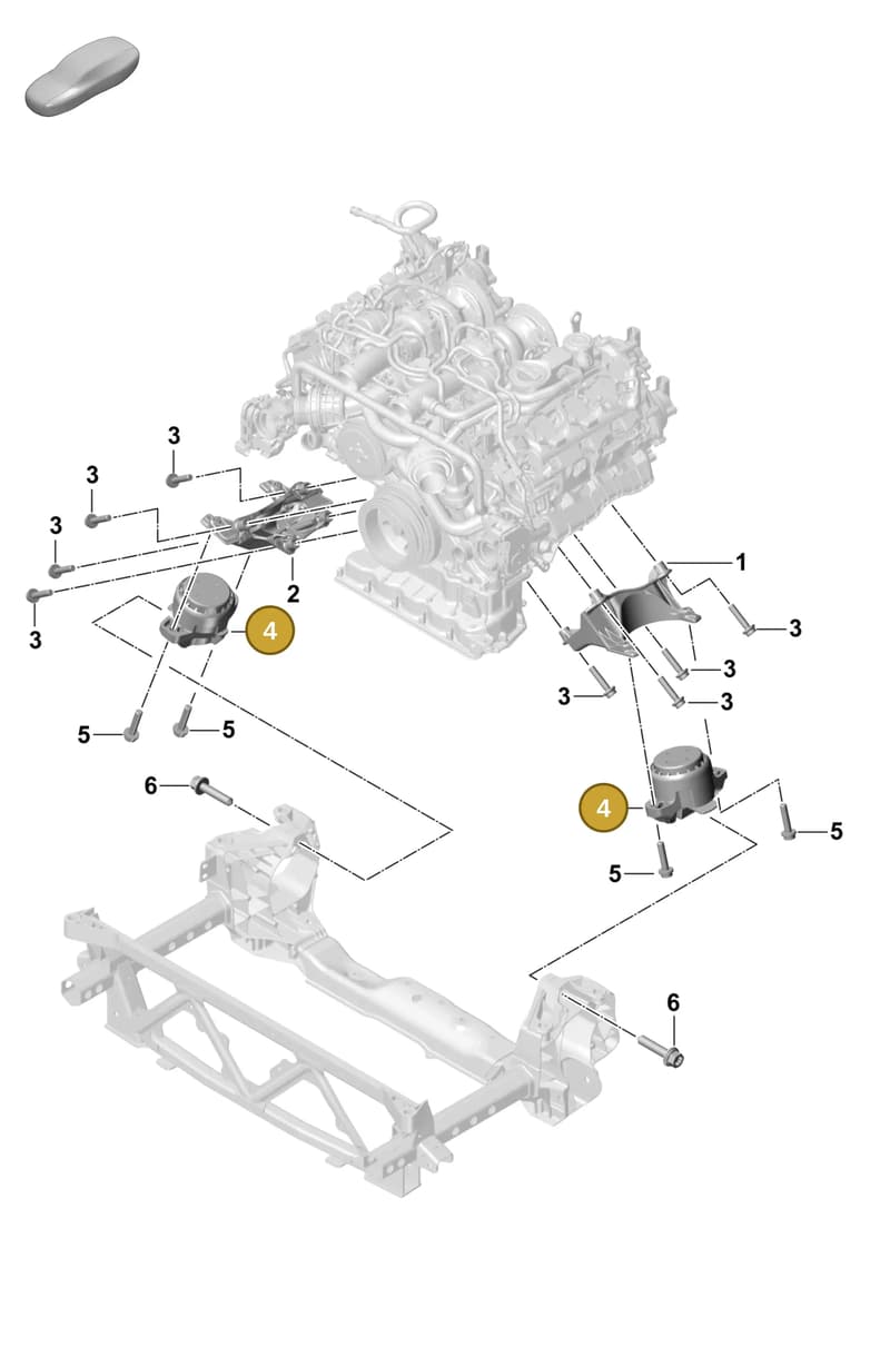 971199383J — Porsche Panamera (2020-2023) diagram p58109020, position 4
