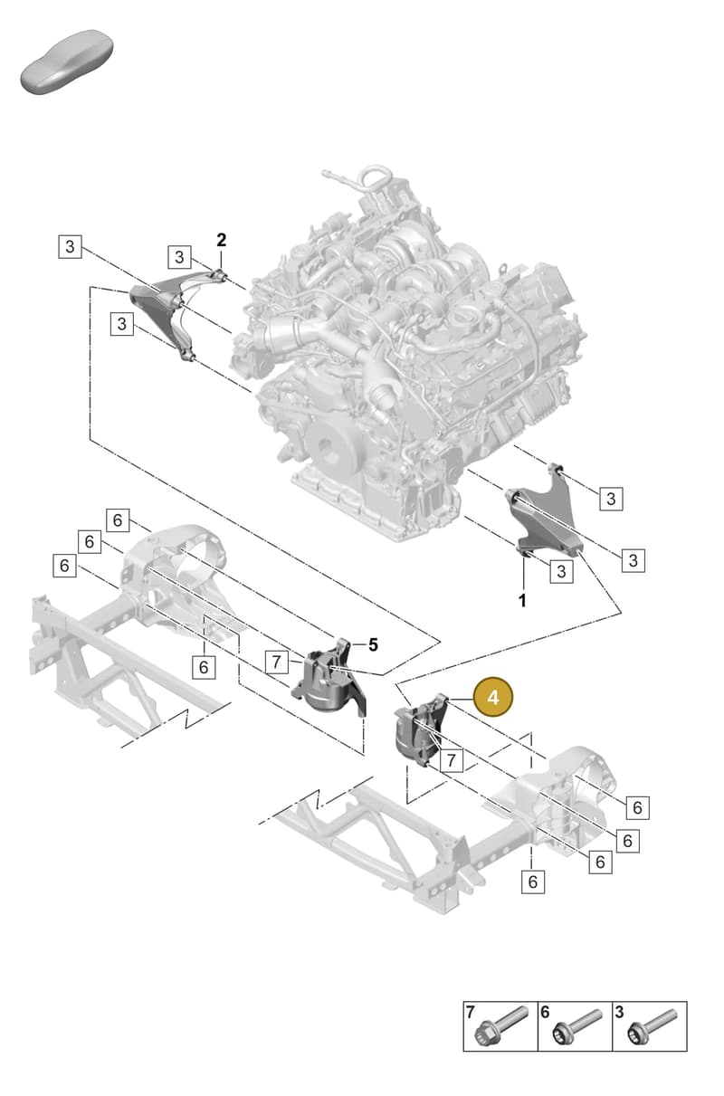 971199383L — Porsche Panamera (2020-2023) diagram p58109015, position 4