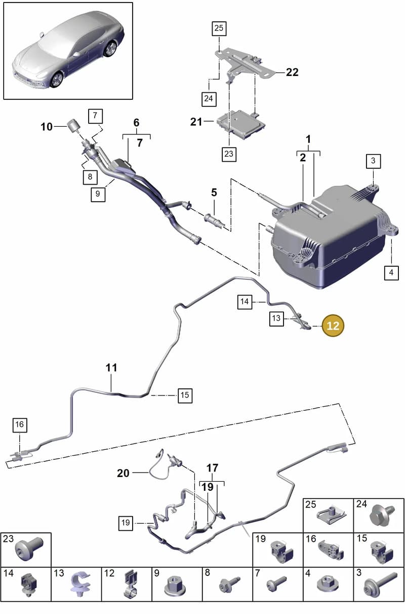 971201171AC — Porsche Panamera (2016-2020) diagram p49201060, position 12