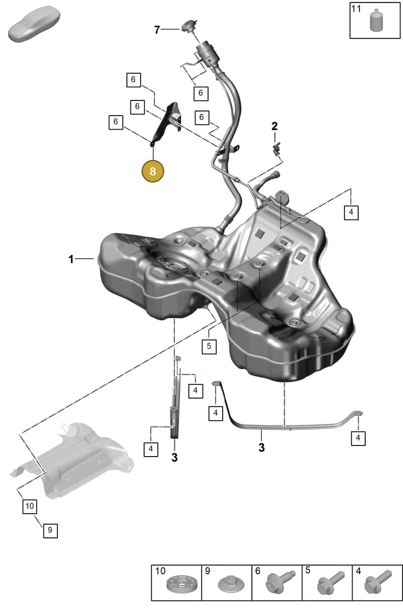 971201399A — Porsche Panamera (2023-2025) diagram p62201000, position 8