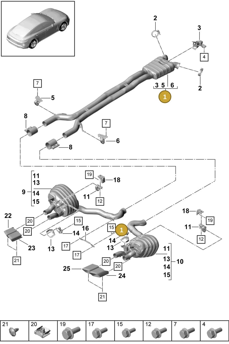 971253209CJ — Porsche Panamera (2016-2020) diagram p49203000, position 1