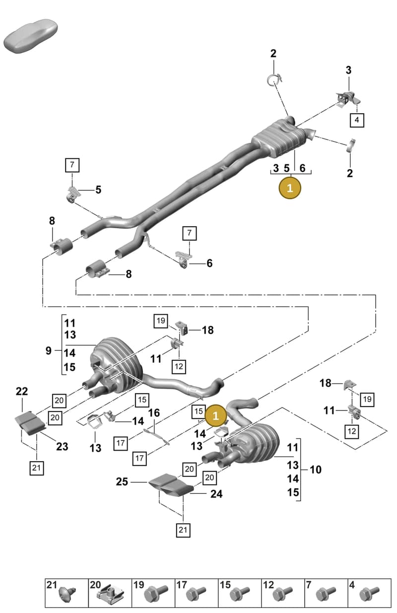 971253209K — Porsche Panamera (2020-2023) diagram p58203000, position 1