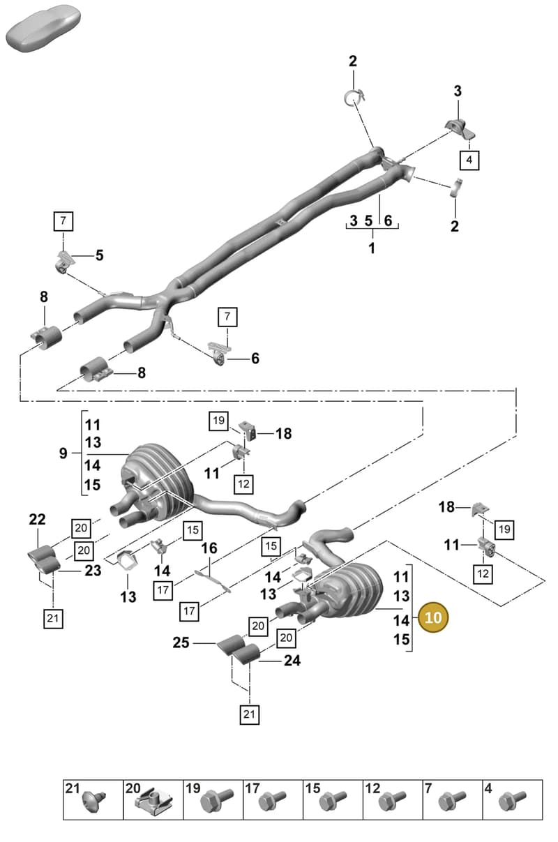 971253608 — Porsche Panamera (2020-2023) diagram p58203060, position 10