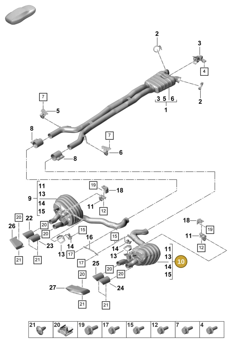971253608A — Porsche Panamera (2020-2023) diagram p58203010, position 10