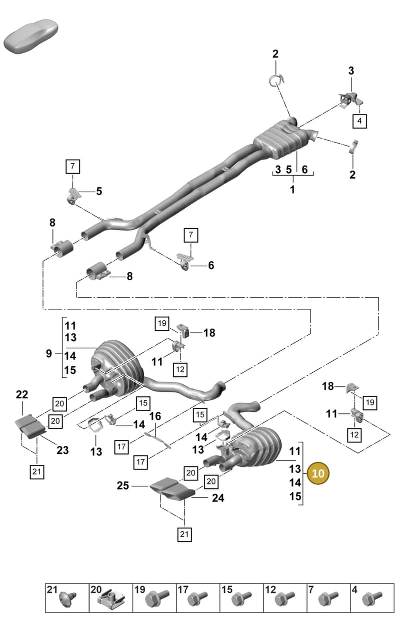 971253608B — Porsche Panamera (2020-2023) diagram p58203000, position 10