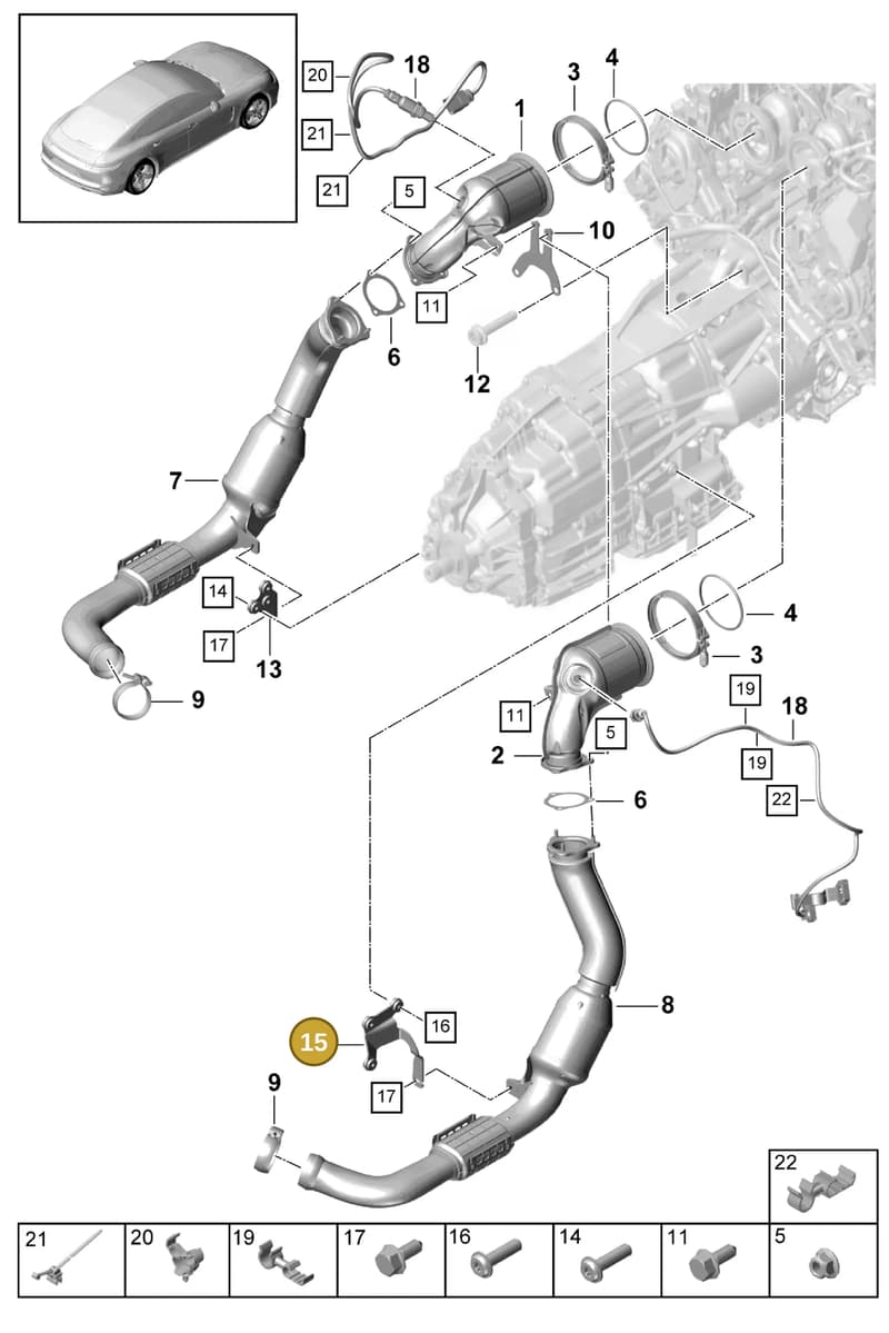 971254800D — Porsche Panamera (2016-2020) diagram p49202060, position 15