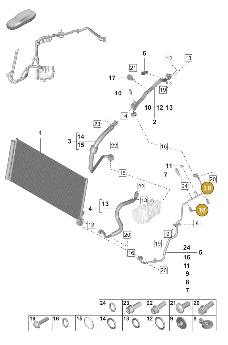 971260197 — Porsche Panamera (2020-2023) diagram p58814400, position 18