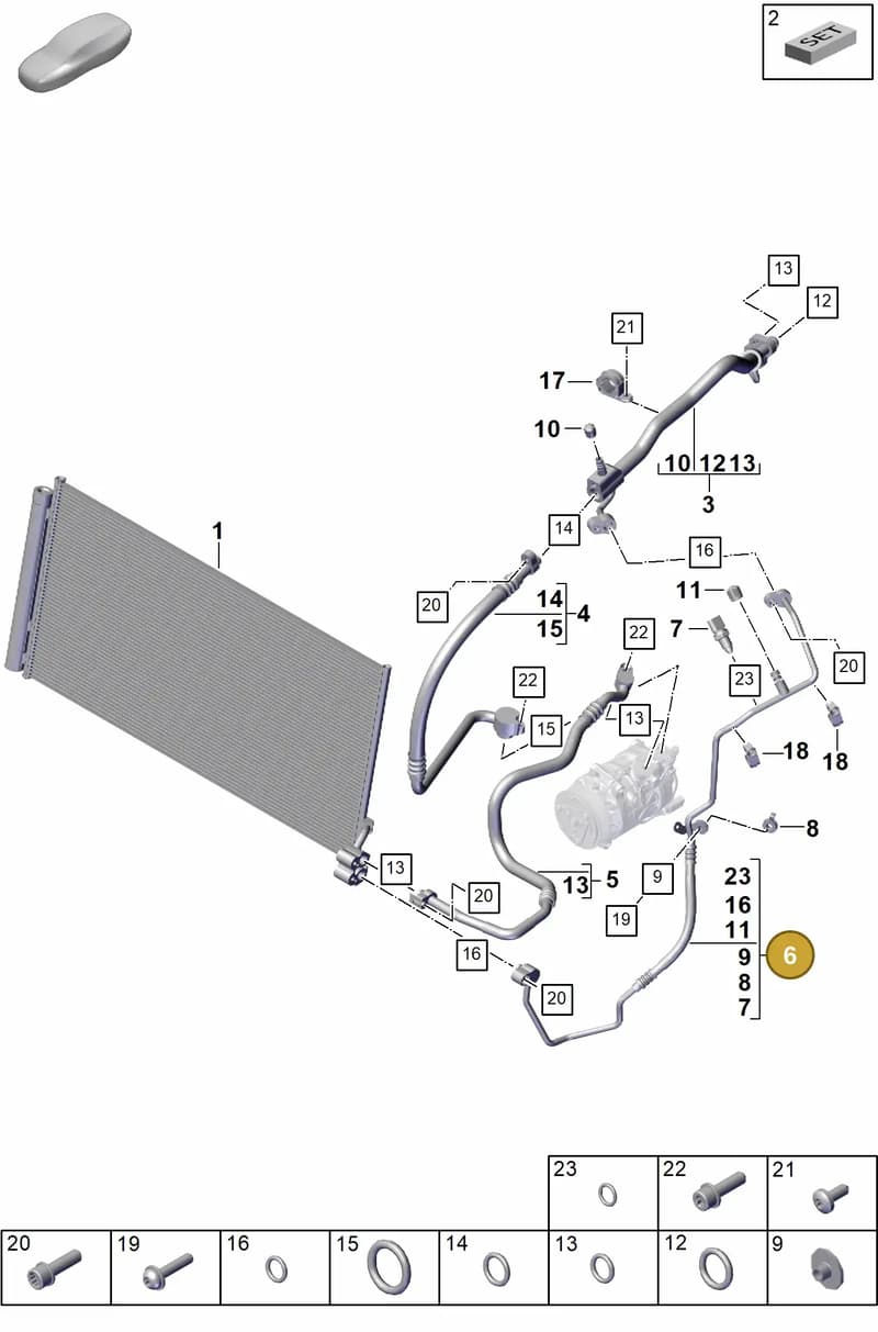 971260702H — Porsche Panamera (2023-2025) diagram p62814300, position 6