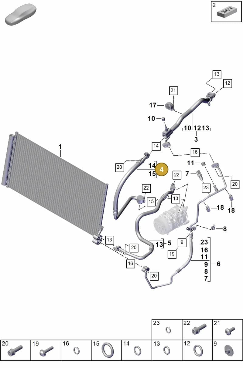 971260707AD — Porsche Panamera (2023-2025) diagram p62814300, position 4