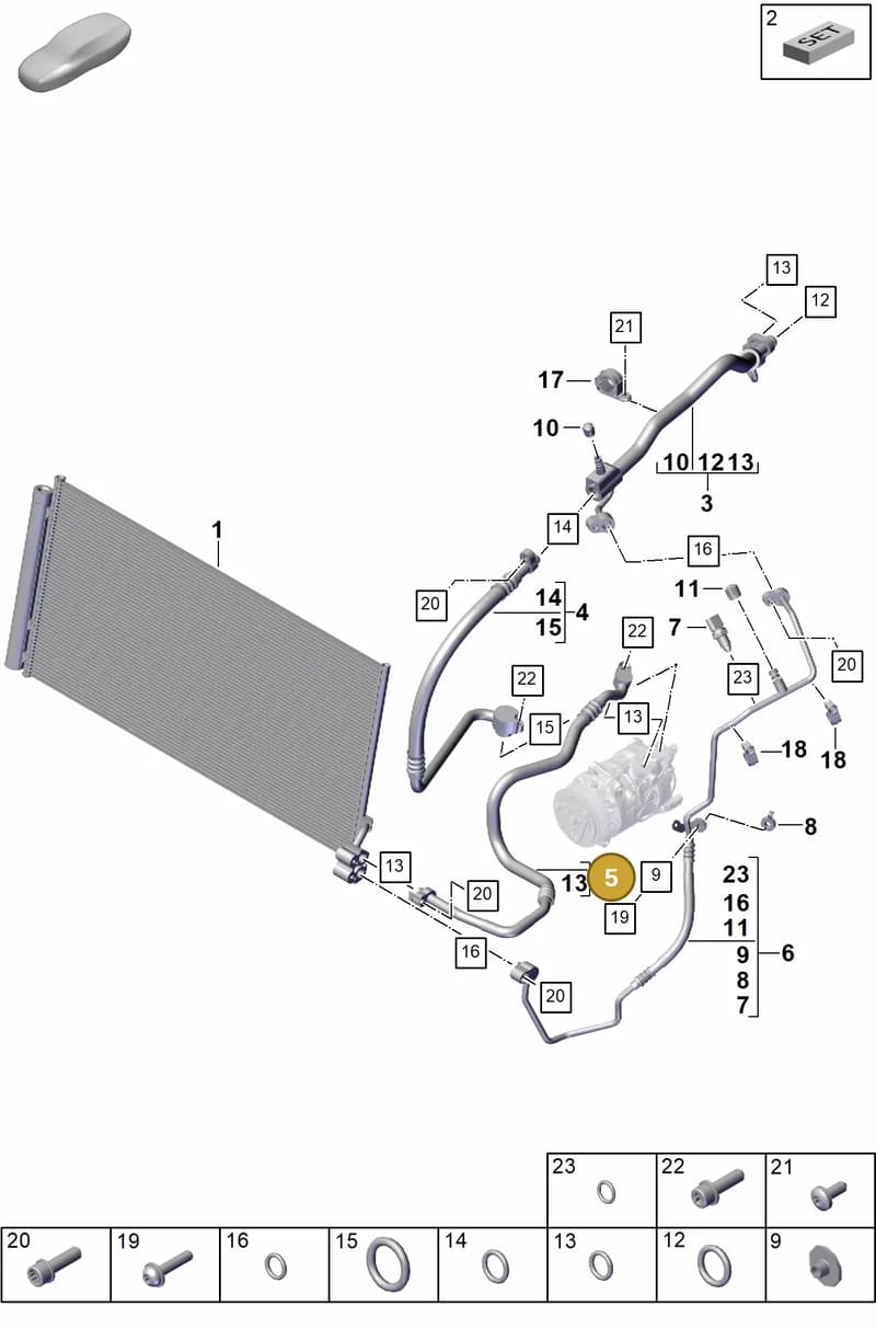 971260710G — Porsche Panamera (2023-2025) diagram p62814300, position 5