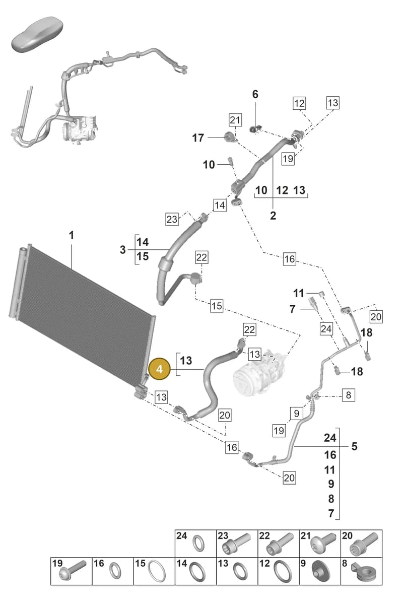 971260710H — Porsche Panamera (2020-2023) diagram p58814400, position 4