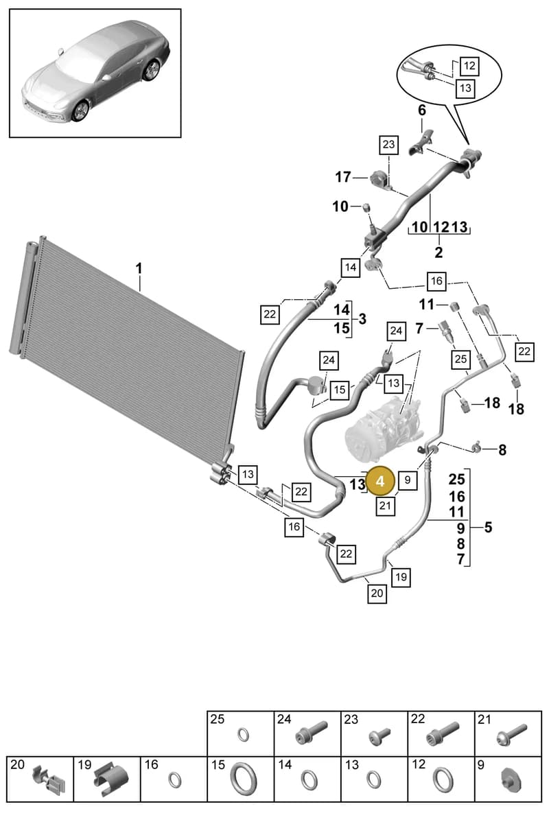 971260710 — Porsche Panamera (2016-2020) diagram p49814020, position 4