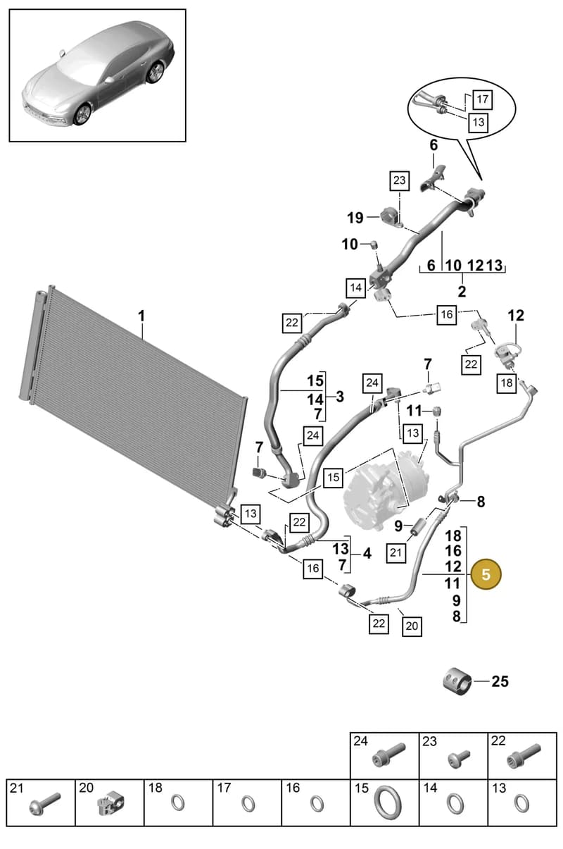 971260757C — Porsche Panamera (2016-2020) diagram p49815060, position 5