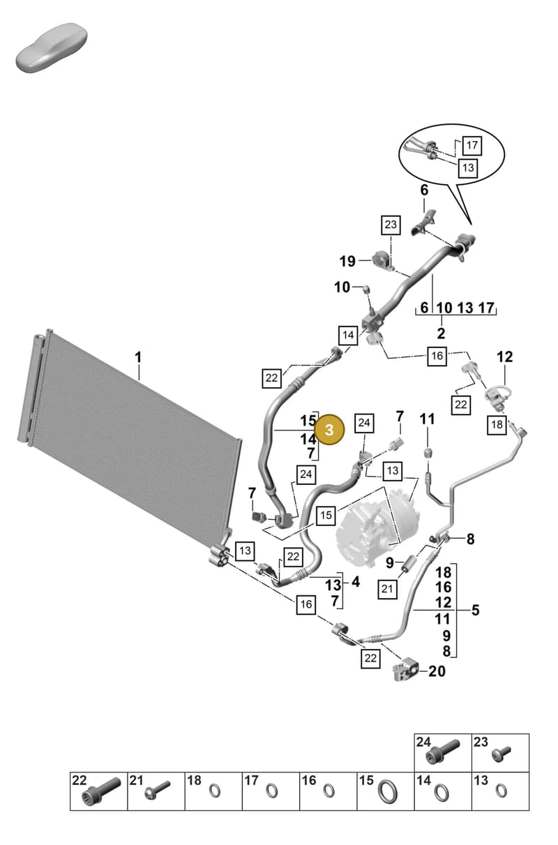 971260758S — Porsche Panamera (2020-2023) diagram p58815750, position 3